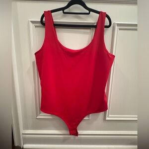 Express Red Thong clasp closure bodysuit - size xl